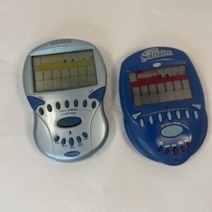 Radica 2004 And 2000 Solitaire Electronic Hand Held Games For Parts Only Read
